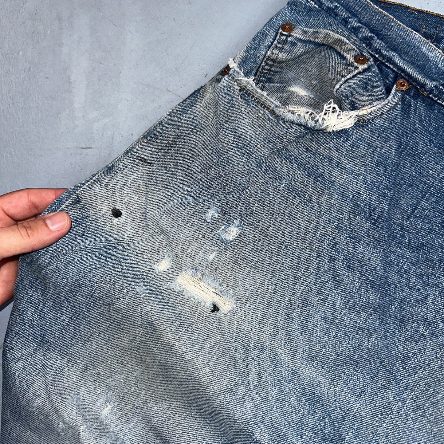 Levis 501 Vintage 70s SS Redline Selvedge USA XX Jeans Med Wash 48x30 Act 43x22