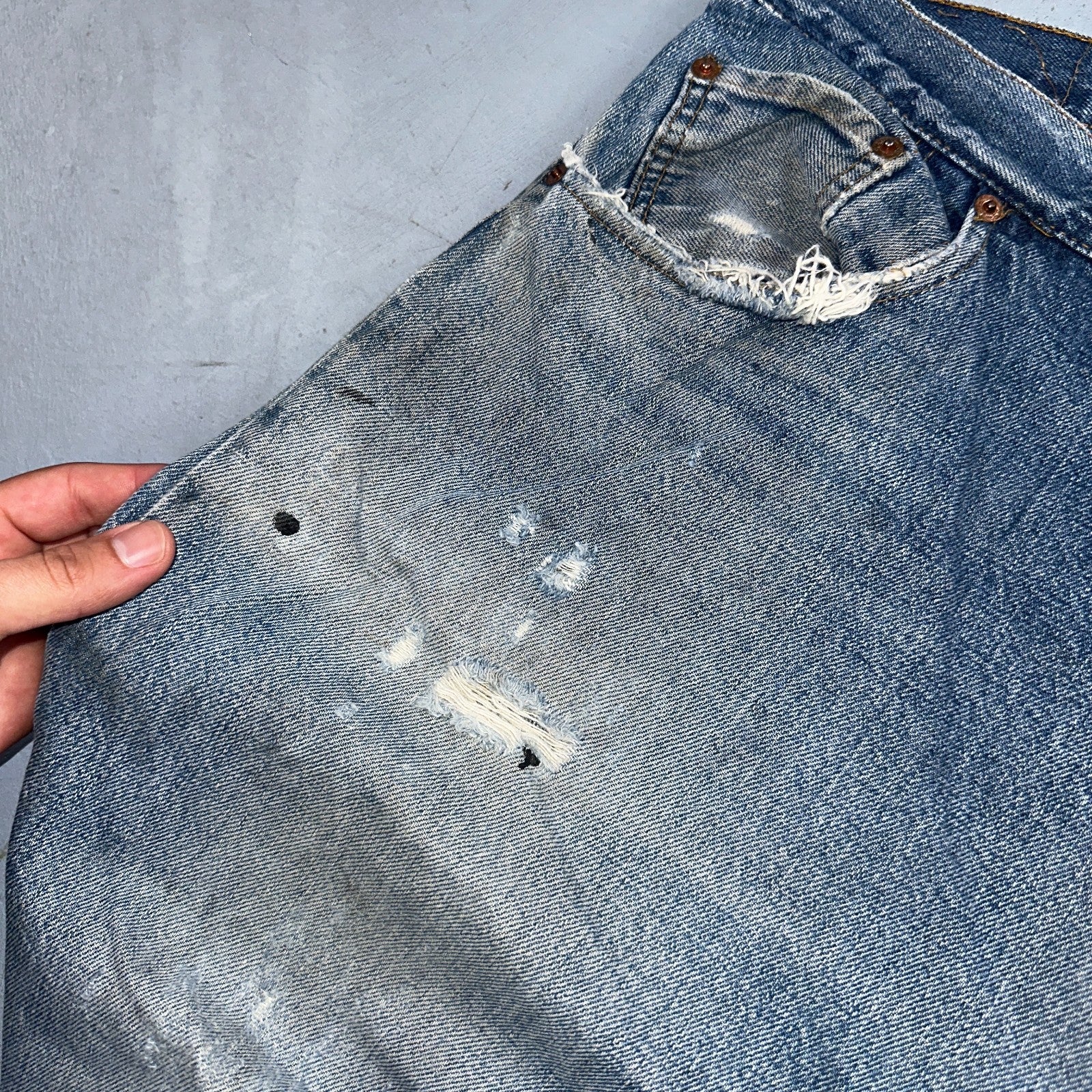 Levis 501 Vintage 70s SS Redline Selvedge USA XX Jeans Med Wash 48x30 Act 43x22