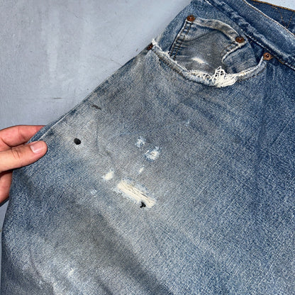 Levis 501 Vintage 70s SS Redline Selvedge USA XX Jeans Med Wash 48x30 Act 43x22