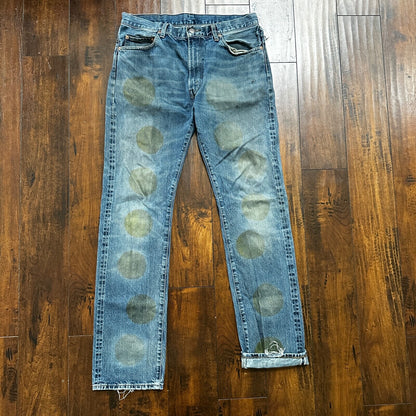 Levis LVC Big E VTG 90s Redline Selvedge Denim 505 Jeans USA Thrashed 36x34 501