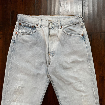 VTG Y2K Levis 501 Button Fly 31x32 Tag Jeans Light Wash 90s Blue XX Act 29x29