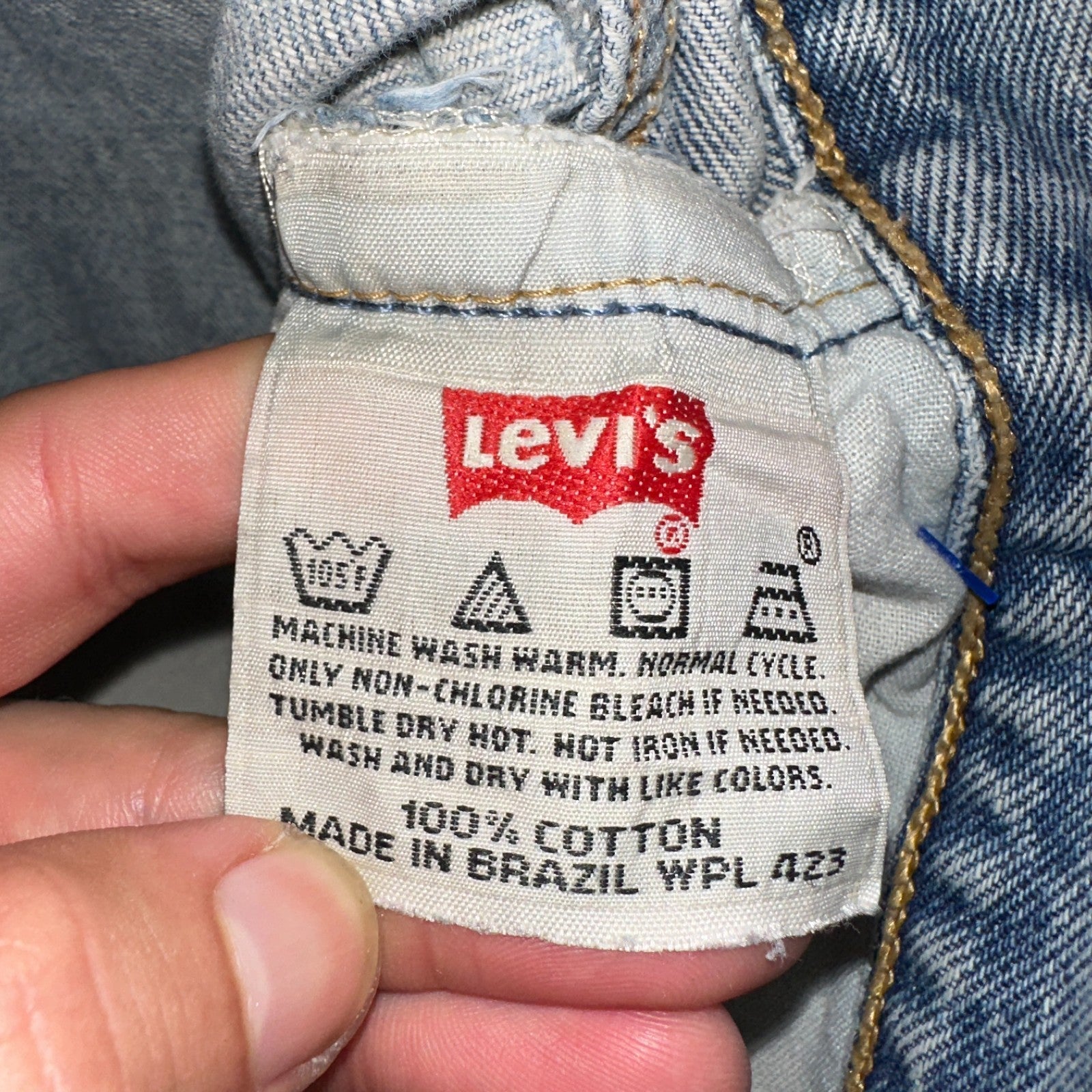 Levis 501 Vintage Y2K 90s XX Straight Leg Jeans Blue Light Wash 36x34 Act 33x32