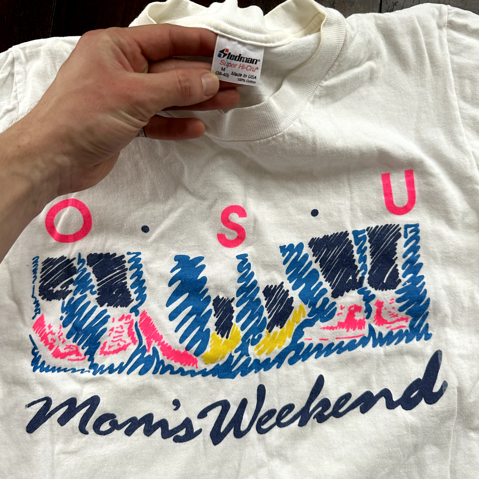 OSU Moms Weekend Vintage T Shirt Single Stitch Express Cool Sneakers Running