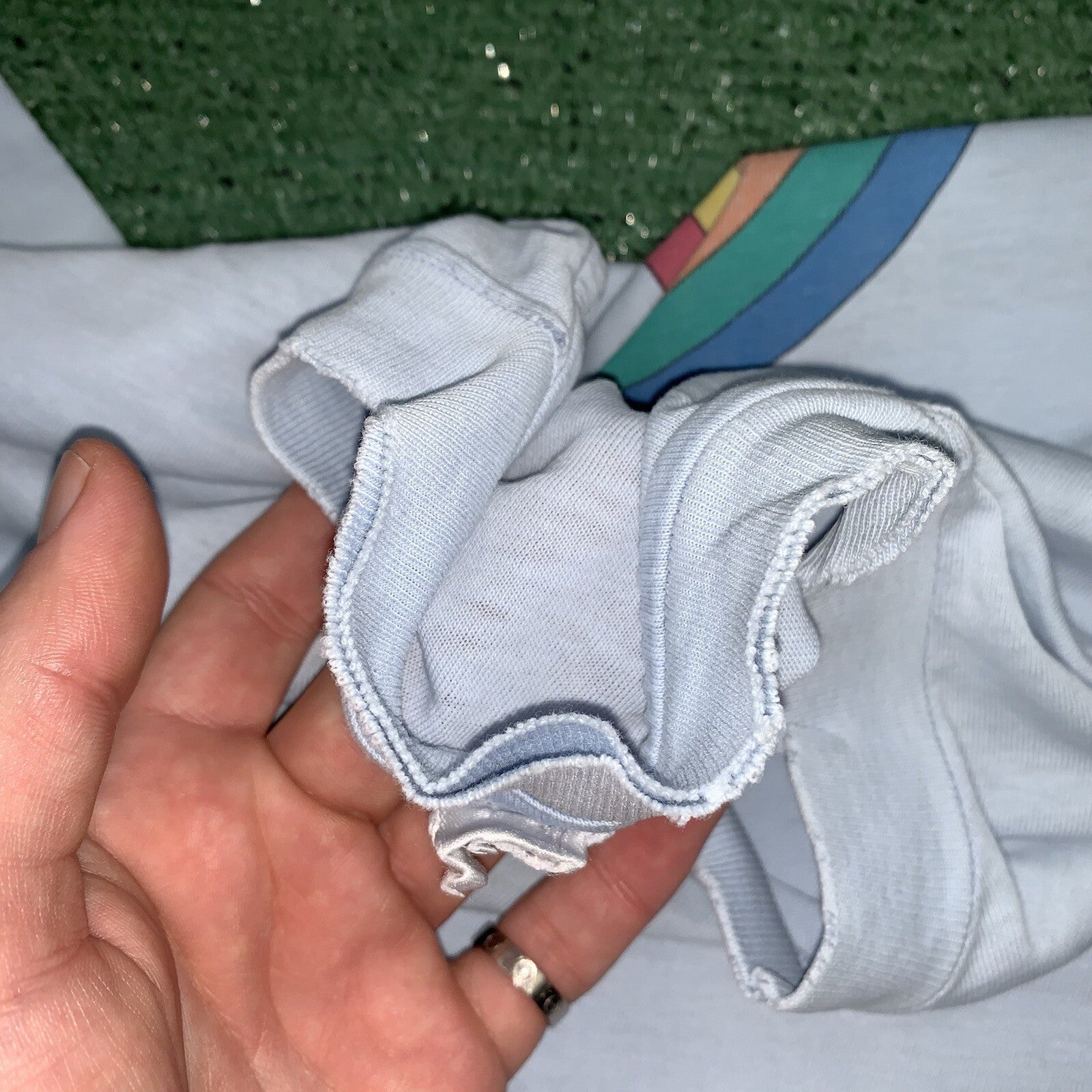 Nike Vintage T Shirt Mens L Rainbow Star Swoosh Pride Japan Geisha 80s LGBTQ