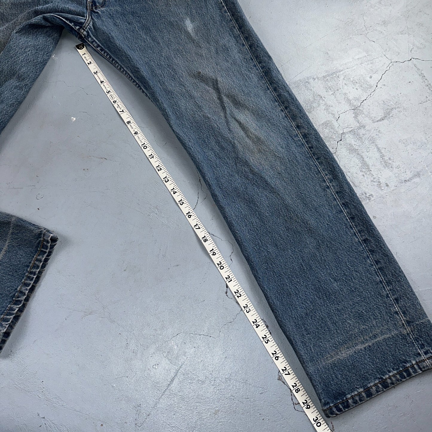 Levis 501 Vintage 90s USA XX Straight Leg Jeans Blue Med Wash 36x32 Act 34x30