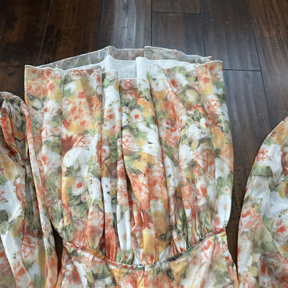 Floral Lantern Sleeve Mini Dress Hoop Skirt Halloween Sexy Vintage Style Hot