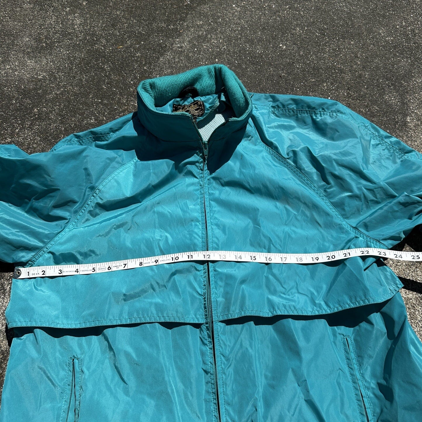 Eddie Bauer XL Blue Rain Jacket Mens Full Zip Outdoor Hike Vintage 1990s 90s