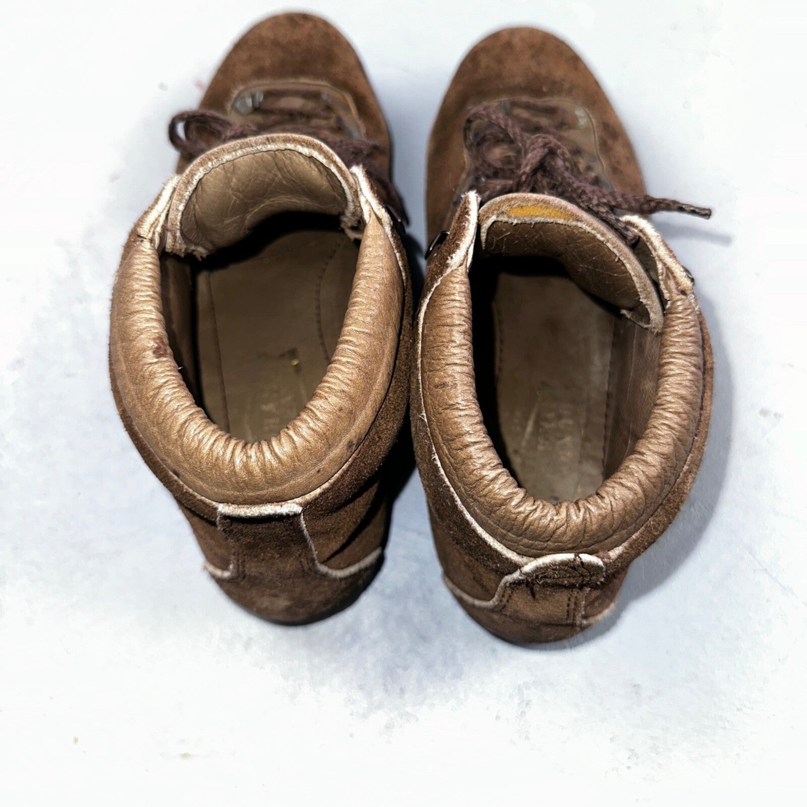 Dunham Waffle Stompers Brown Suede Leather Hiking Boots VTG Italy Size 7.5