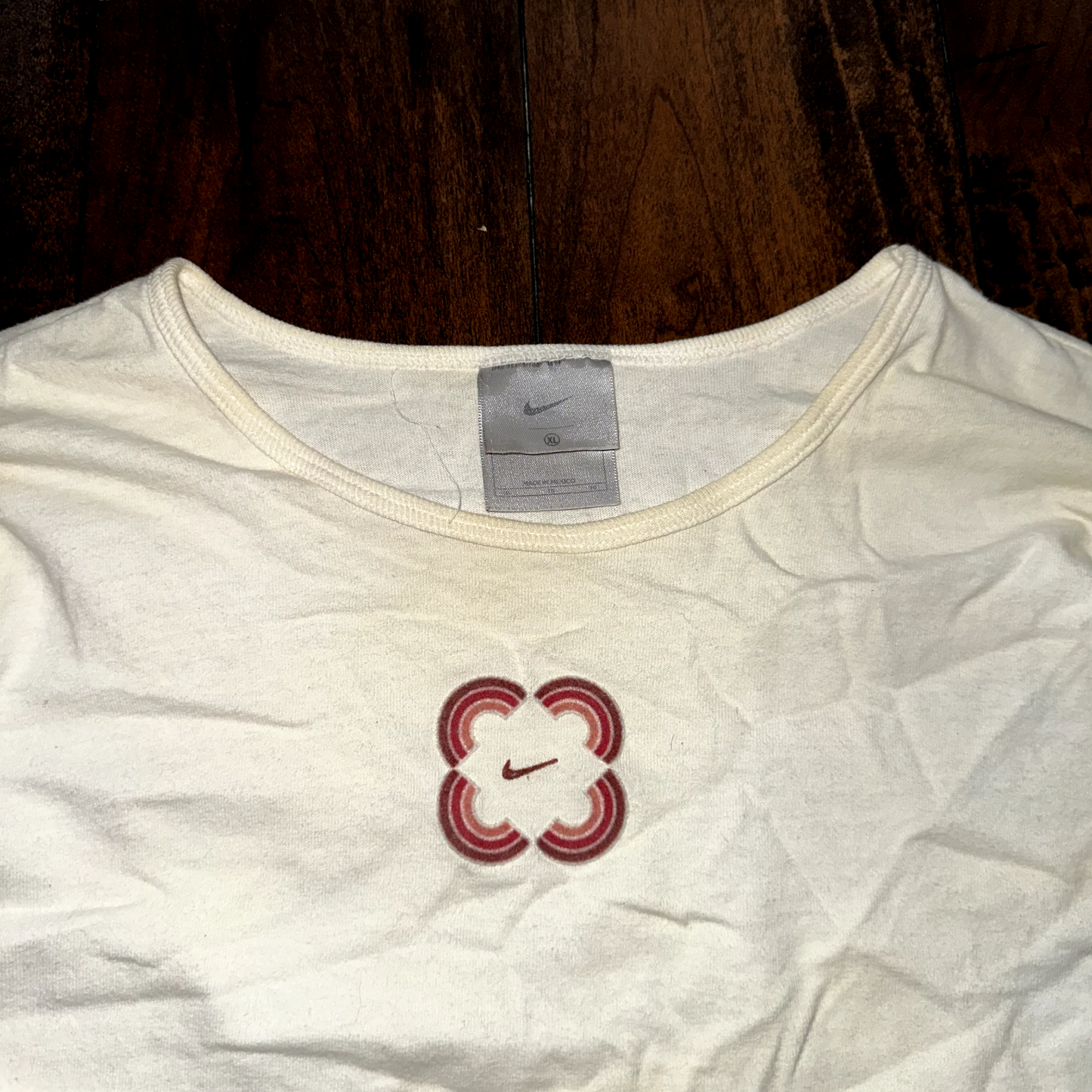 Nike Vintage T Shirt Flowers Y2K Long Sleeve Cute Gym Yoga Sports Tee 90s Thrash