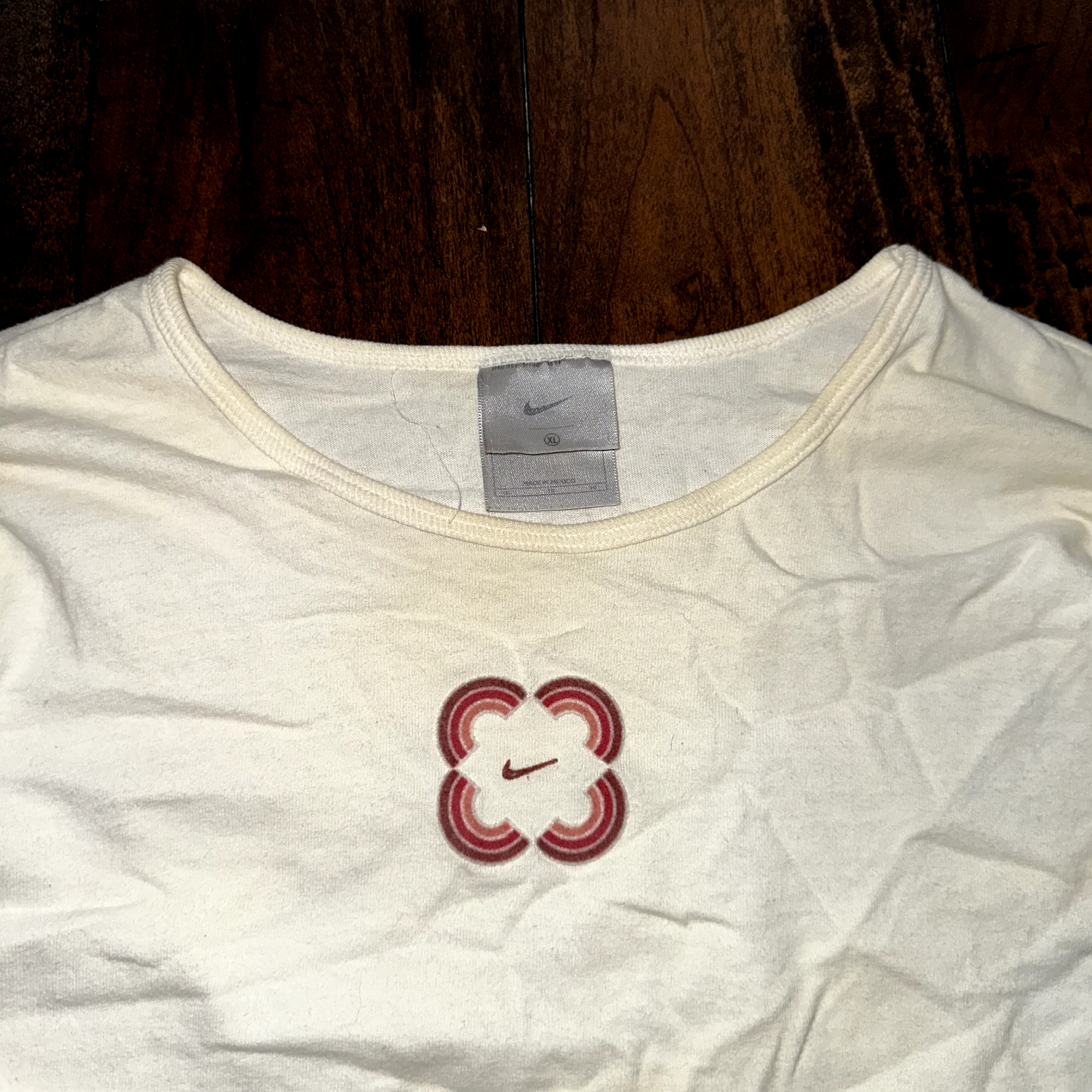 Nike Vintage T Shirt Flowers Y2K Long Sleeve Cute Gym Yoga Sports Tee 90s Thrash