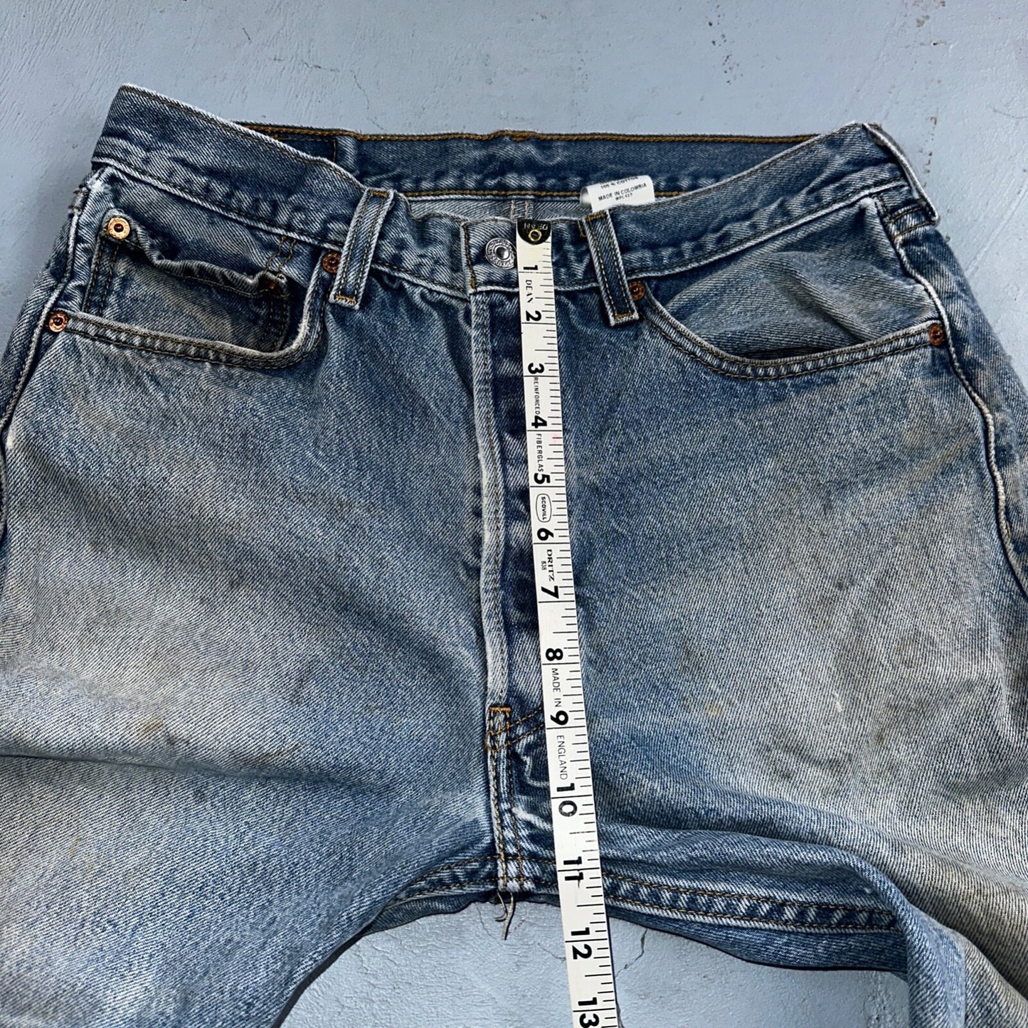 Levis 501 Vintage Y2K XX Straight Leg Jeans 90s Blue Med Wash 33x33 Act 30x30