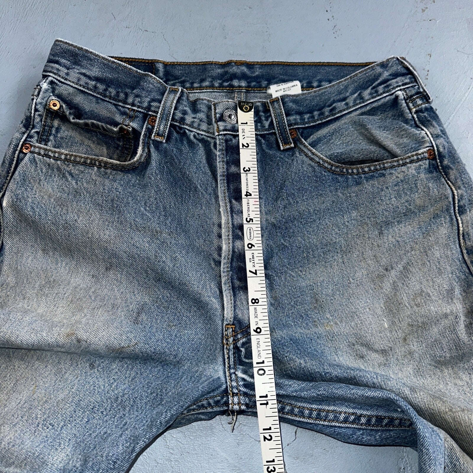 Levis 501 Vintage Y2K XX Straight Leg Jeans 90s Blue Med Wash 33x33 Act 30x30