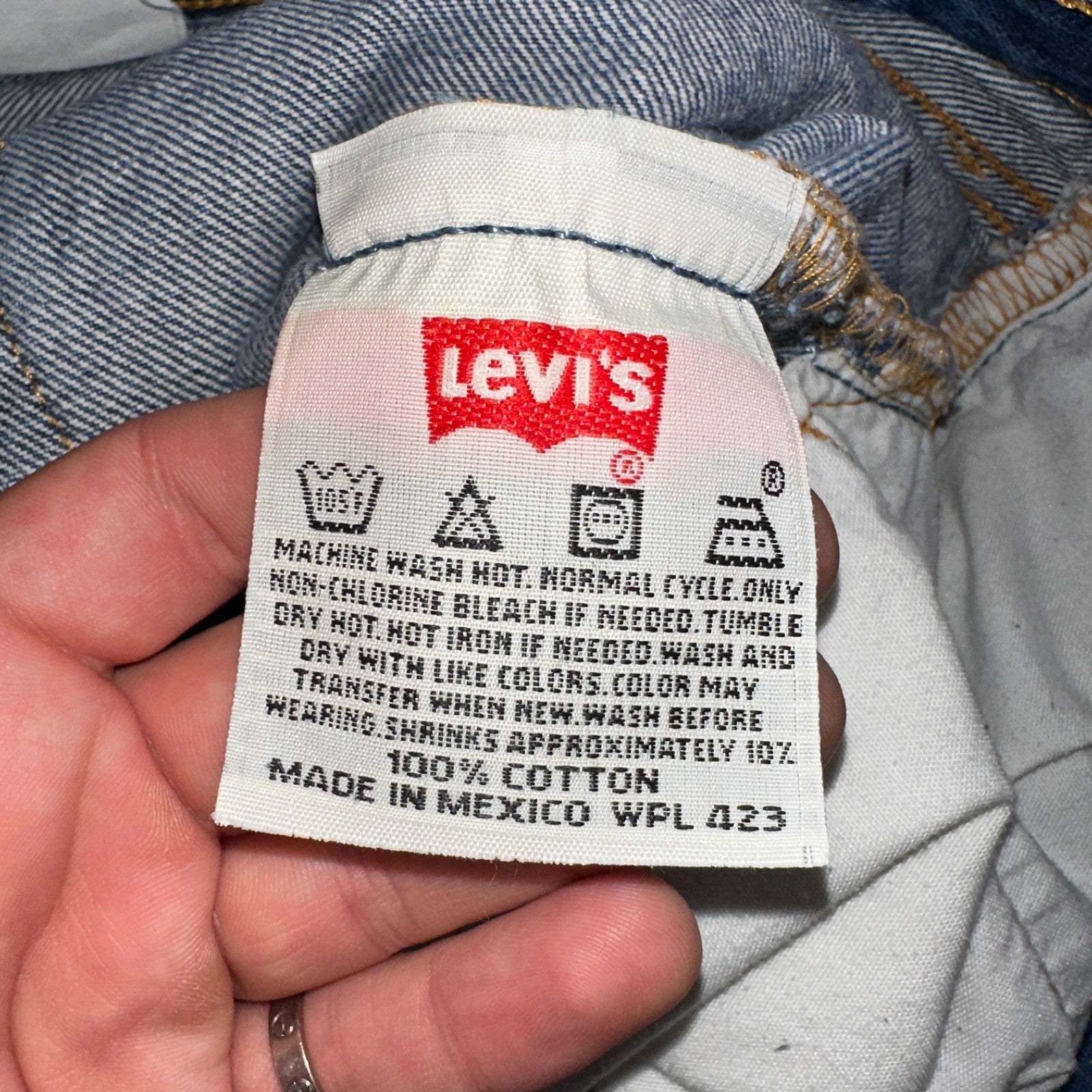 Levis 501 Vintage Y2K 90s XX Straight Leg Jeans Blue Med Wash 38x33 Act 36x29
