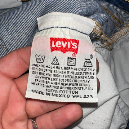 Levis 501 Vintage Y2K 90s XX Straight Leg Jeans Blue Med Wash 38x33 Act 36x29