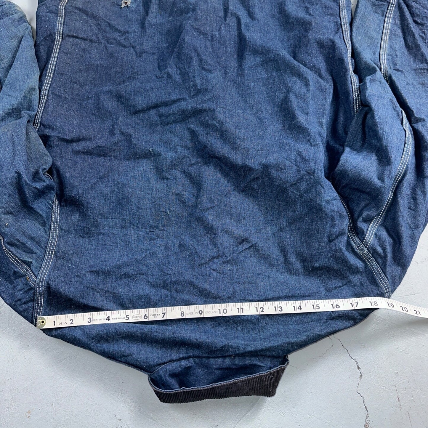 Vintage 60s Hercules Sears Roebuck And Co Denim Chore Jacket Coat Lined Detroit