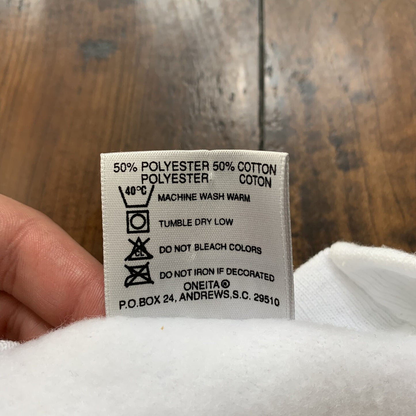 Oneita BLANK Vintage White Sweatshirt 90s Essential Lot Rap T Shirt Rare Jumper