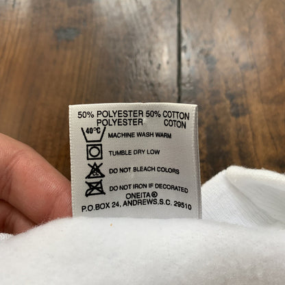 Oneita BLANK Vintage White Sweatshirt 90s Essential Lot Rap T Shirt Rare Jumper