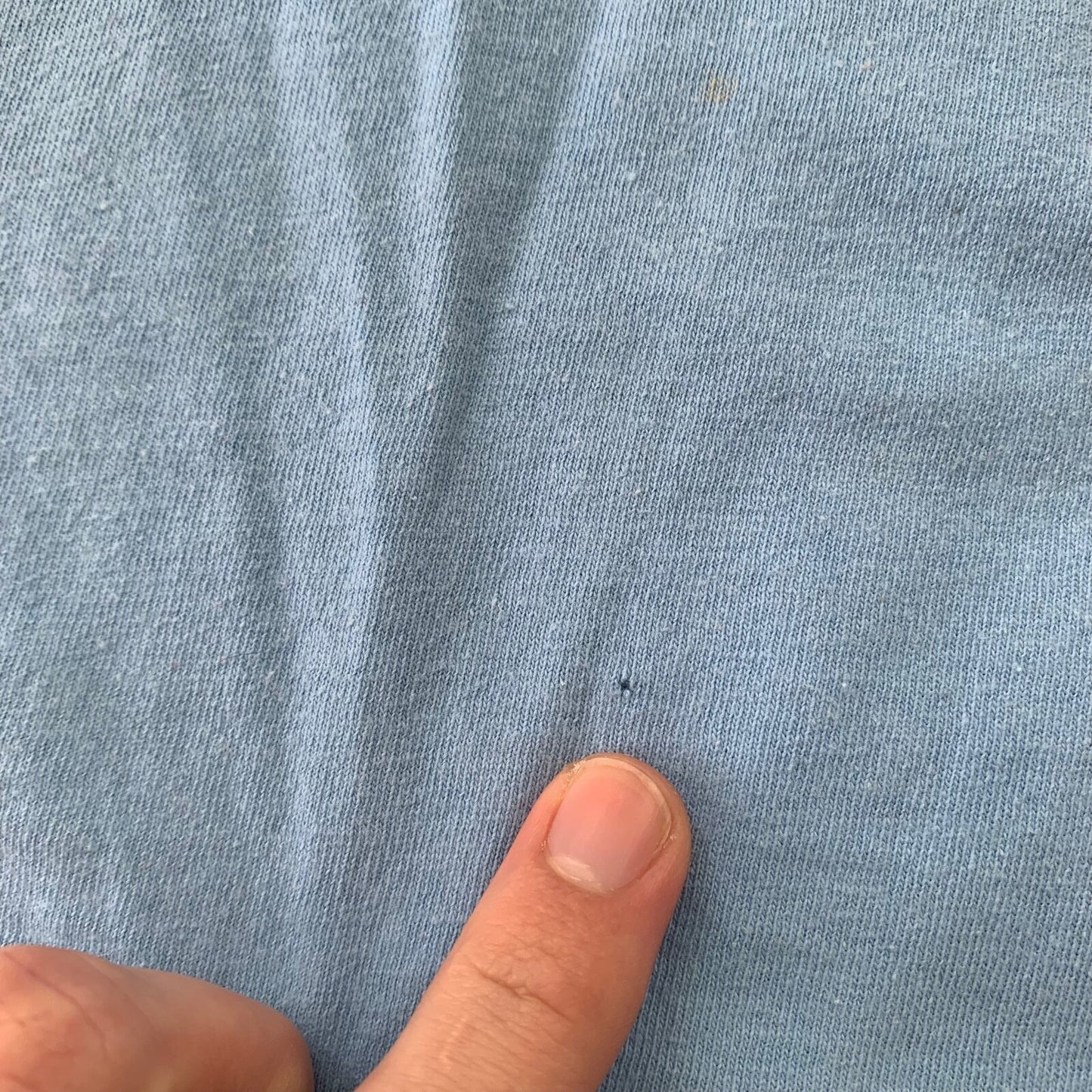 Blank 1970s Blue Vintage T Shirt Simple Essential Single Stitch Rare Lot Rap 1