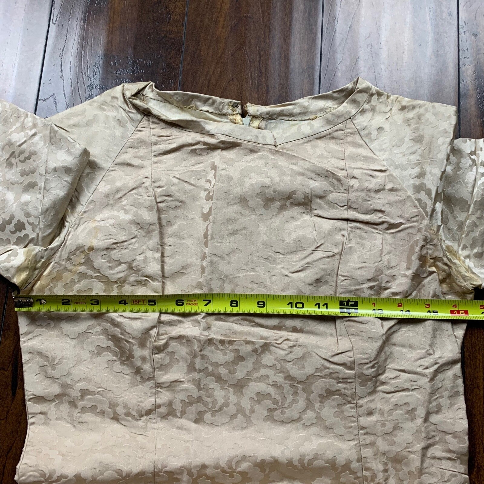 VTG USA Rockabilly Womens Dress Pattern Cream 60s 70s Top Bottom Sanforized