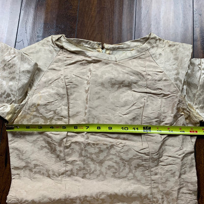 VTG USA Rockabilly Womens Dress Pattern Cream 60s 70s Top Bottom Sanforized