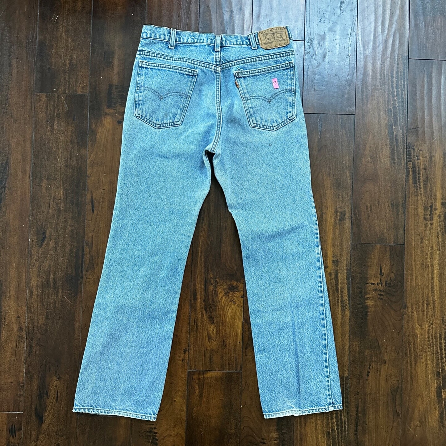 Levis 517 Vintage 80s USA Orange Tab Bootcut Flare Blue Jeans 34x31 Act 32x29