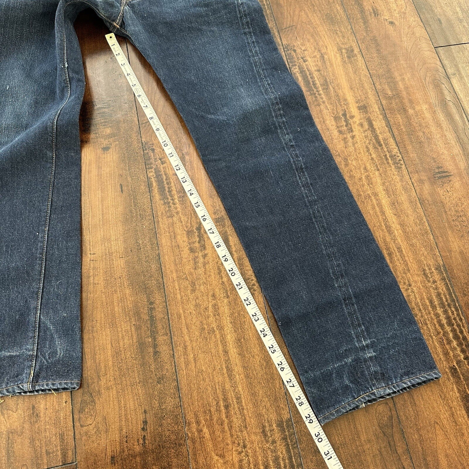 Levis 501 XX Big E True Vintage 60s Redline Selvedge Denim Jeans 1960s DARK BLUE