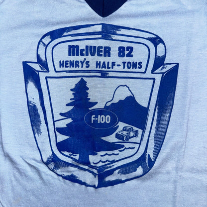 F100 Truck McIver VTG T Shirt Oregon PDX Blue Hamms Yogi Bear Forest Graphic Fun