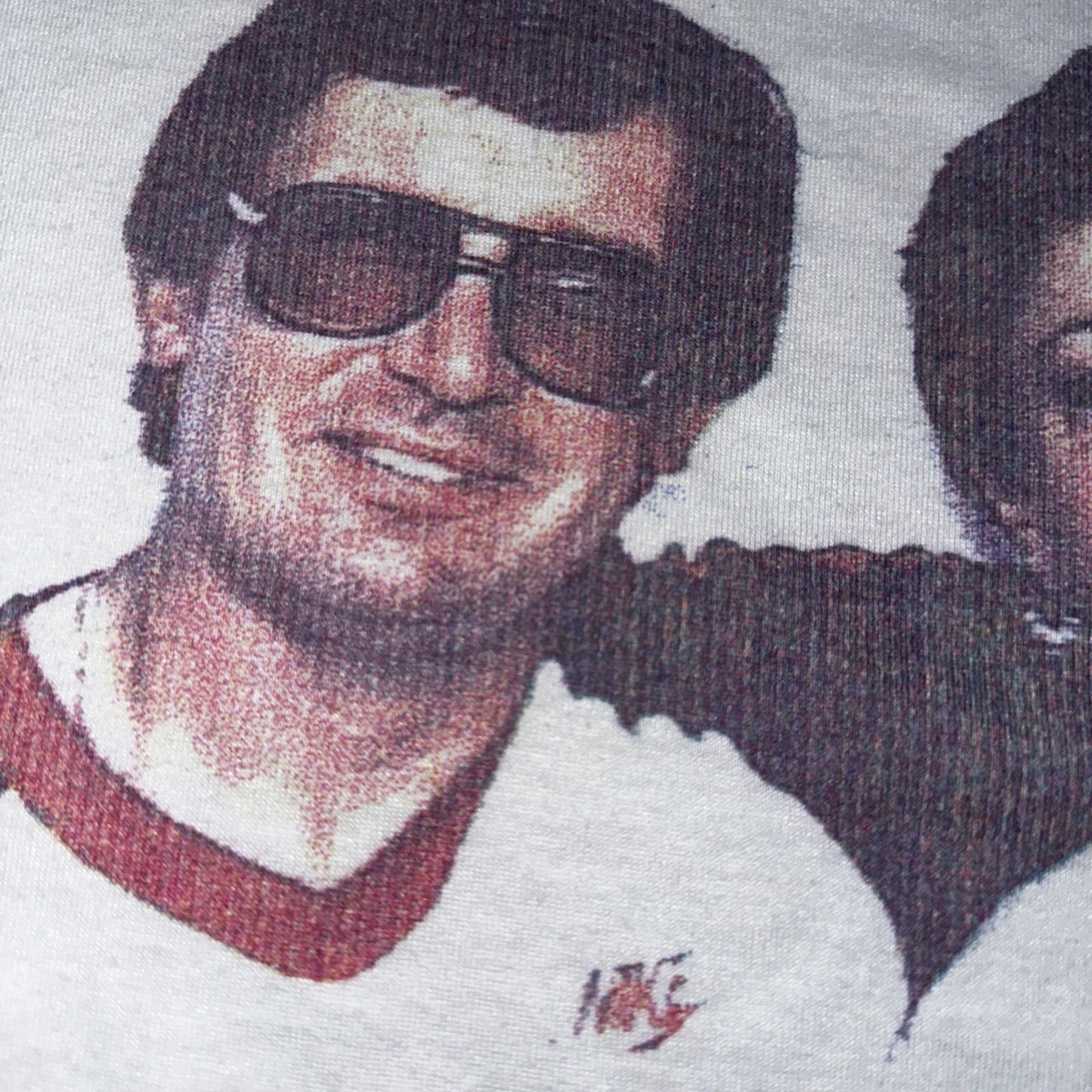 Aviator Sunglasses VTG T Shirt Family Photo 2 Random People 1970s Vibe Funny