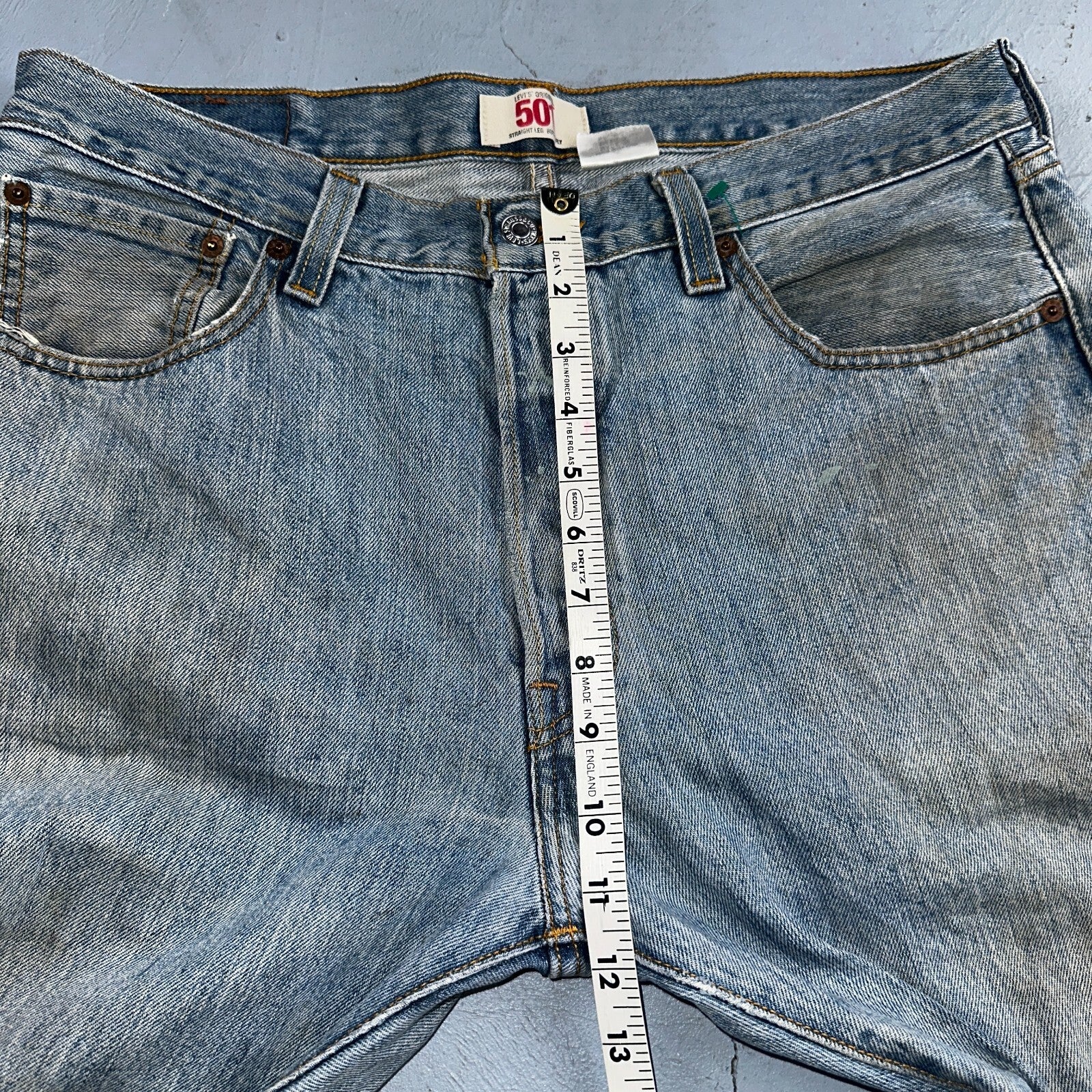 Levis 501 Vintage Y2K XX Straight Leg Jeans Blue Light Wash 35x34 Act 34x34