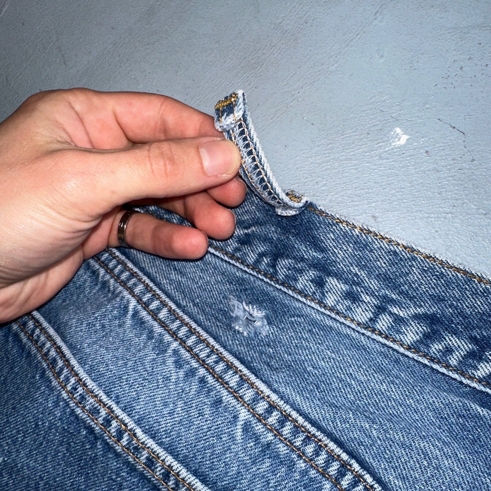 Levis 501 Vintage 90s USA XX Straight Leg Jeans Blue Med Wash 42x32 Act 38x27