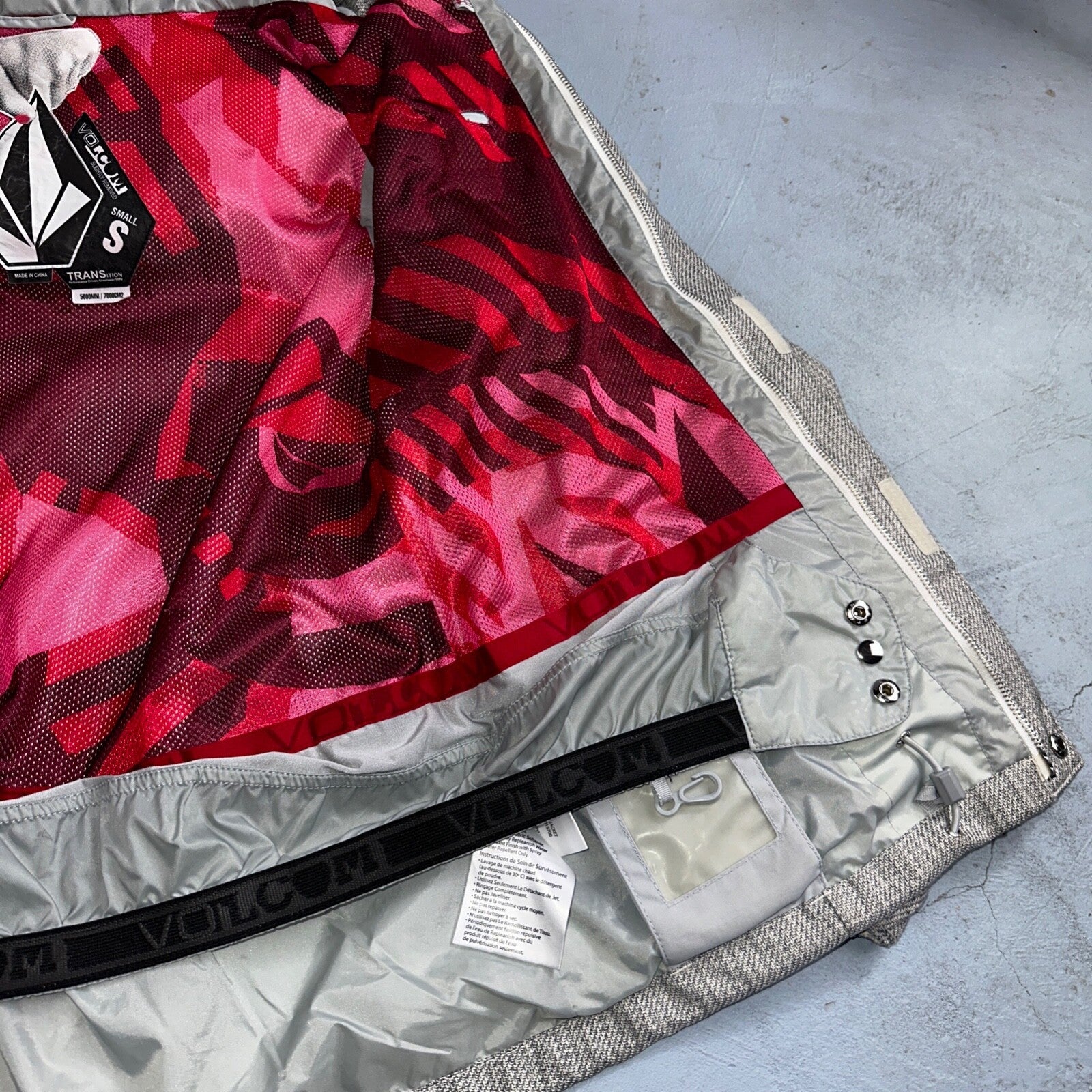 Volcom Snowboarding Jacket Men's Size Small Transition Parka Gray Ski