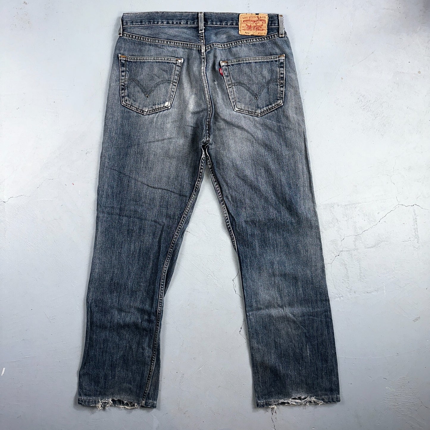 Levis 501 Vintage Y2K XX Straight Leg Jeans Blue Med Wash 34x36 Act 33x30