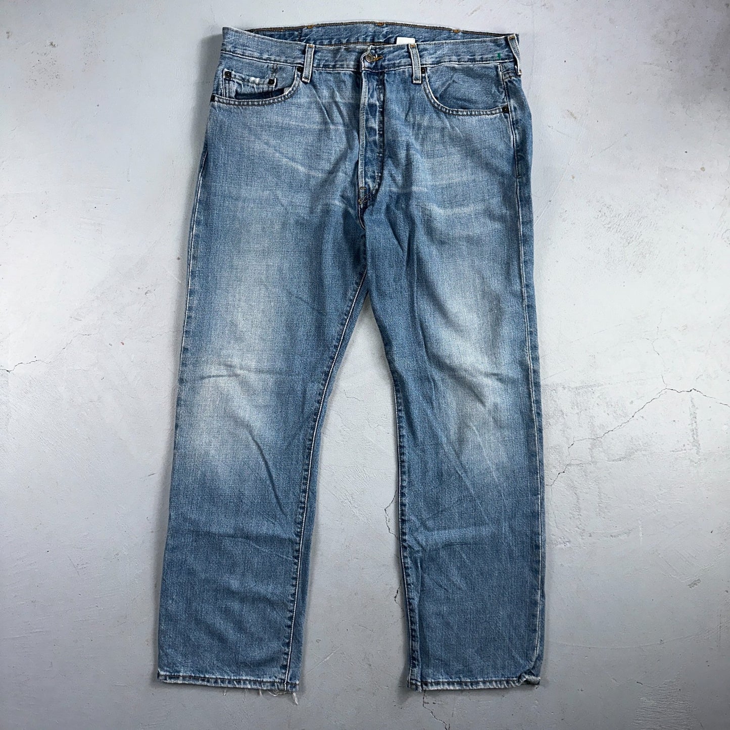 Levis 501 Vintage Y2K 90s XX Straight Leg Jeans Blue Light Wash 38x30 Act 36x30