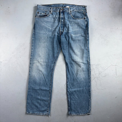 Levis 501 Vintage Y2K 90s XX Straight Leg Jeans Blue Light Wash 38x30 Act 36x30