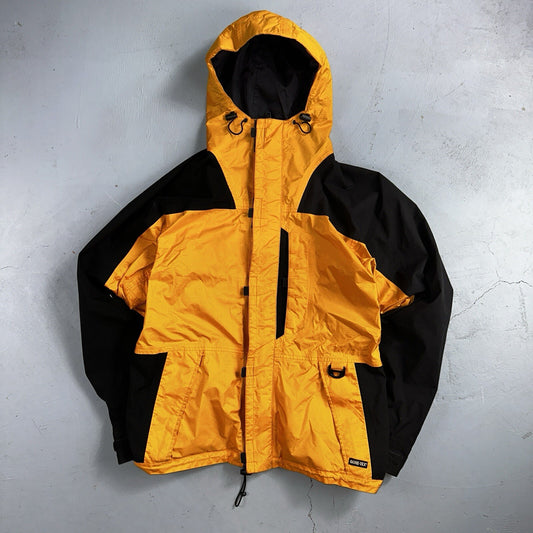 Gore Tex VTG Jacket Mens M Yellow Equinox Mountain Guide Full Zip Goretex Hike