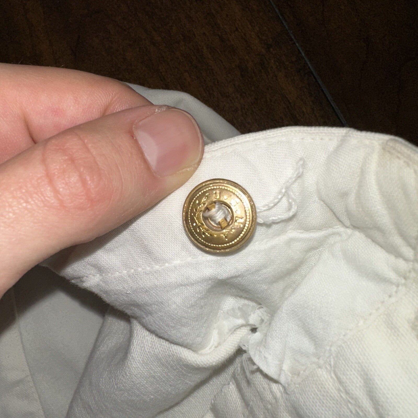 RARE VTG 1920s White Buckle Back Pants Work Wear Union 10s 30s 28x31 Navy USMA