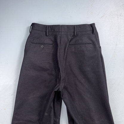 VTG 40s WWII US Naval Clothing Factory Wool Sailor Pants Navy 30L Bell Bottoms