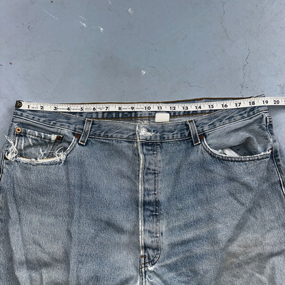 Levis 501 Vintage 90s Mexico Straight Leg Jeans 40x32 Y2K Light Wash Act 38x30