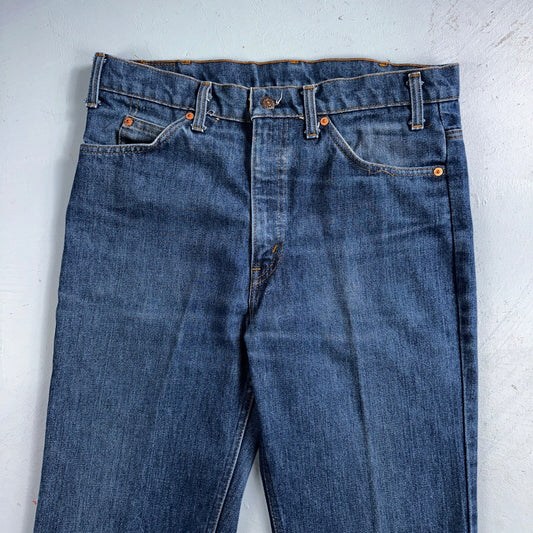 Levis 517 VTG Jeans Mens 34x36 Blue Boot Cut Orange Tab Western USA 80s 33x36