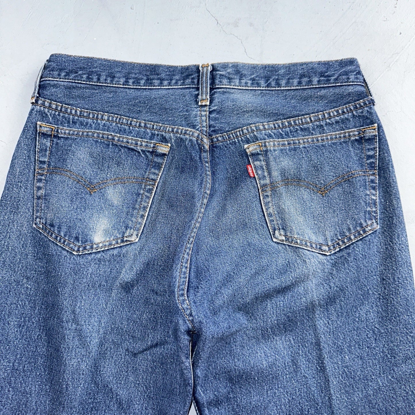 Levis 501 Vintage 80s USA XX Straight Leg Jeans Blue Light Wash 36x40 Act 32x29