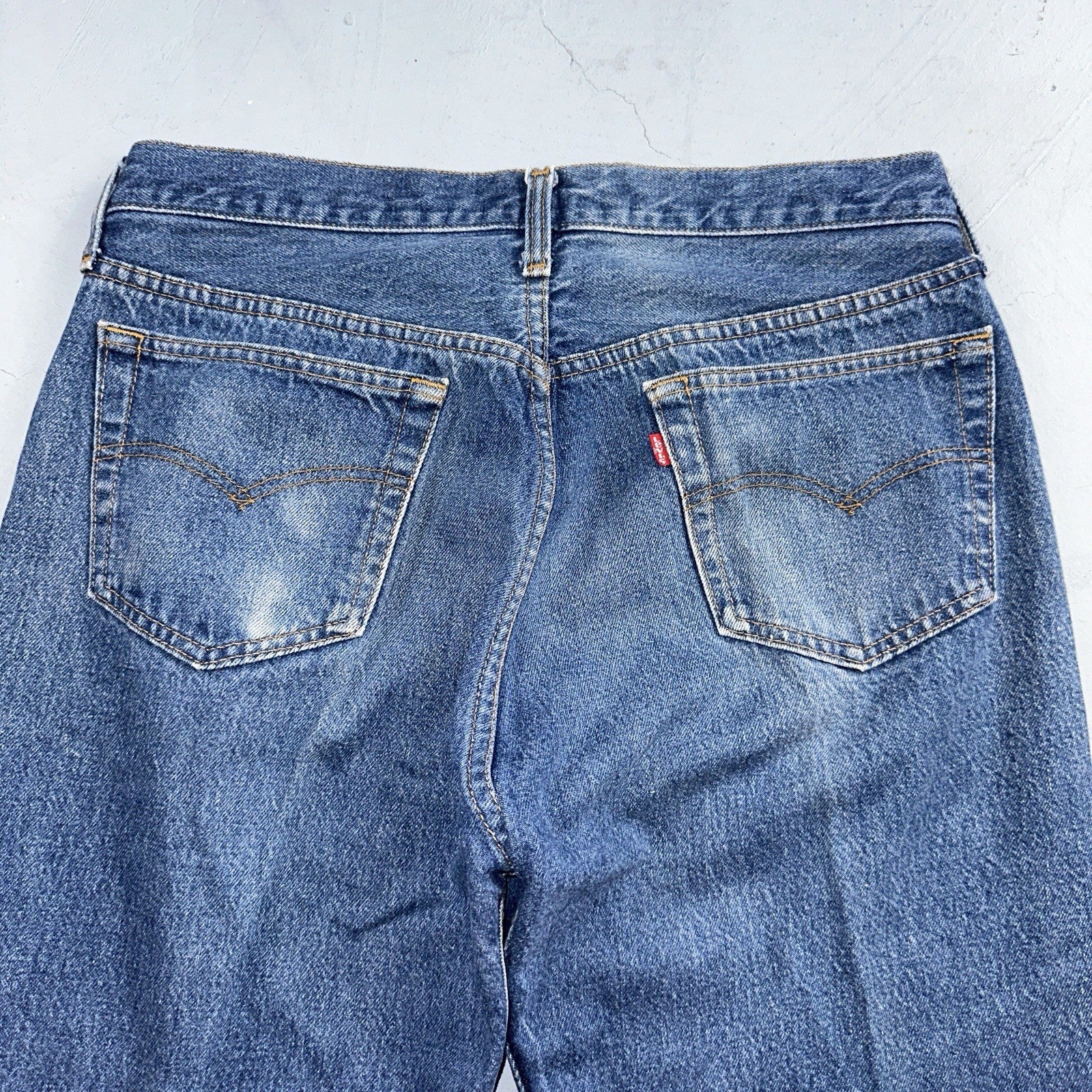 Levis 501 Vintage 80s USA XX Straight Leg Jeans Blue Light Wash 36x40 Act 32x29