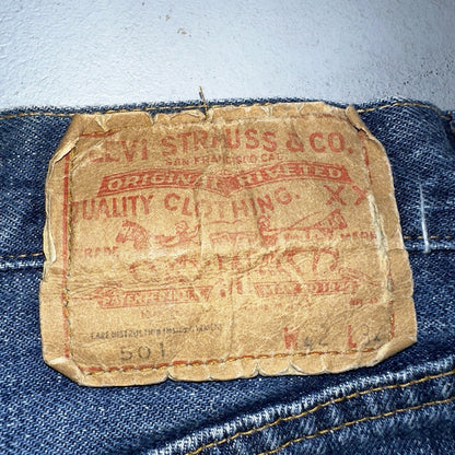 Levis 501 Vintage 80s Redline Selvedge USA XX Jeans Med Wash 42x34 Act 39x31