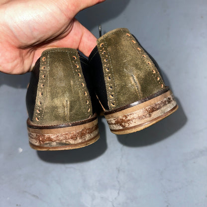 Cole Haan Carter Mens 8.5 M Black Brown Leather Oxford Worn Shoes