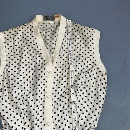 Vintage 1950s Koret of California Polka Dot Shirt Dress San Francisco Rockabilly