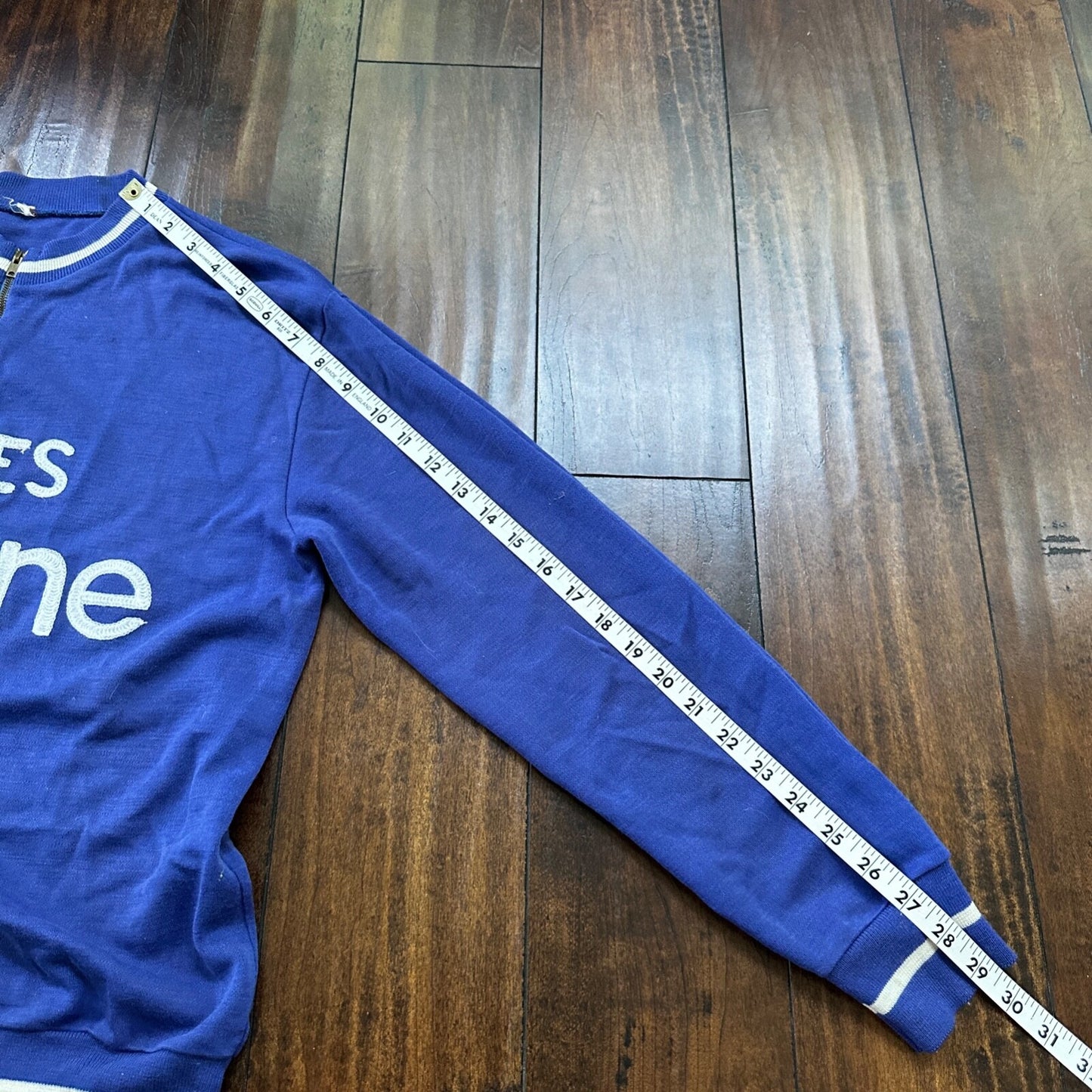 Cycle Gitane 1960s Quarter Zip Crewneck Sweater Chain Stitch Rockabilly 60s RARE