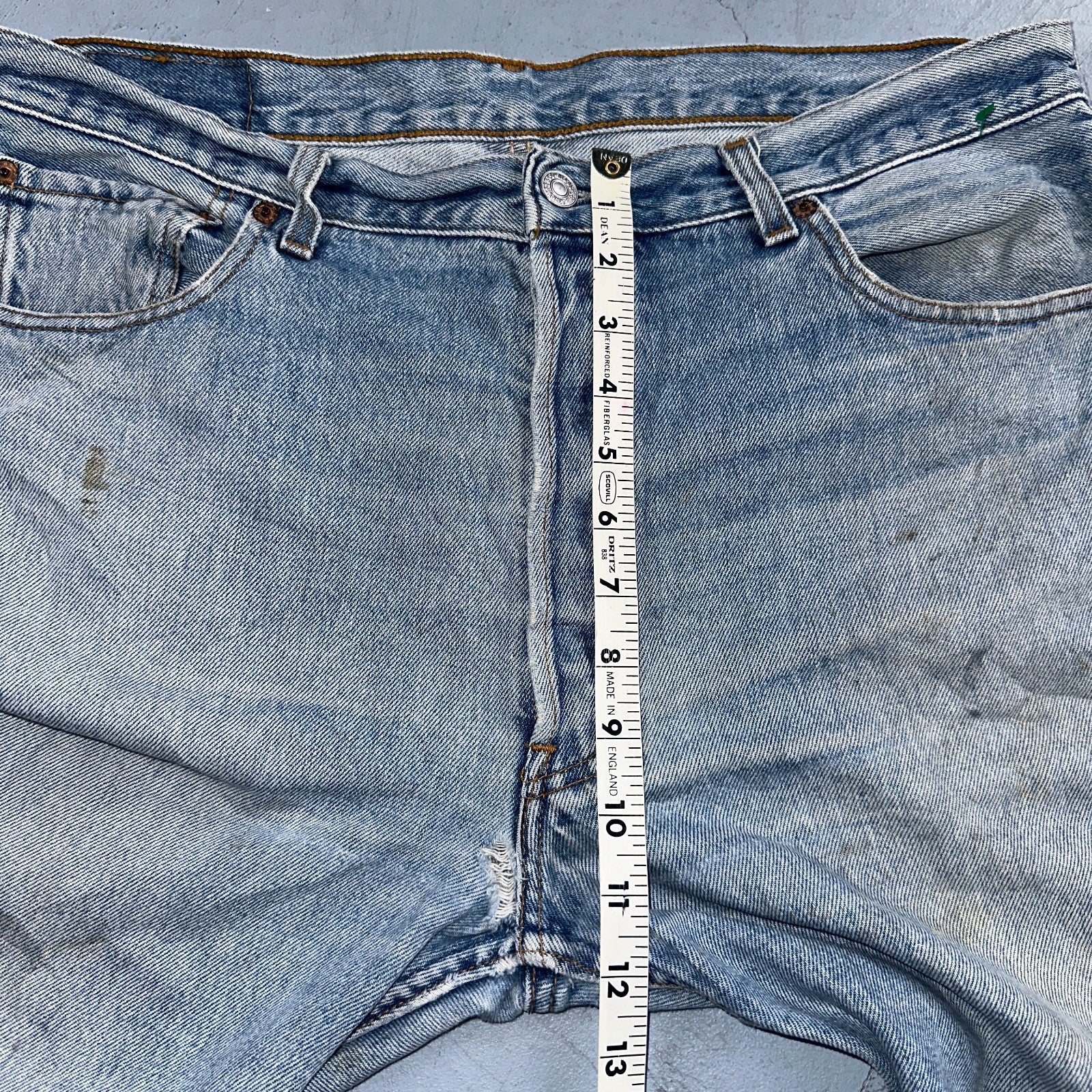 Levis 501 Vintage 90s Mex XX Straight Leg Jeans Blue Light Wash 36x30 Act 35x25