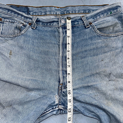 Levis 501 Vintage 90s Mex XX Straight Leg Jeans Blue Light Wash 36x30 Act 35x25