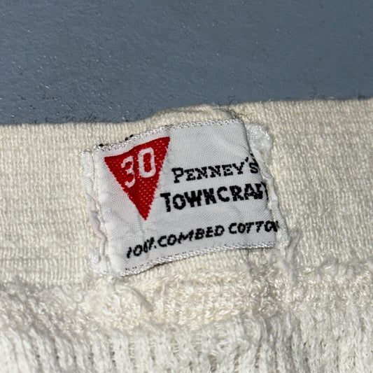 VTG J. C. Penny 100% Cotton Pants Thermal Underwear 30 1950s 1960s Rockabilly