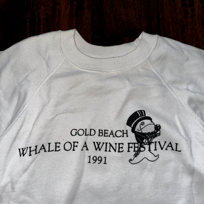 Gold BeachVintage Sweatshirt Shirt Crewneck Jumper Wine Festival Hanes 1991