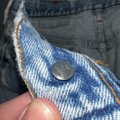 Levis 501 Vintage 80s Redline Selvedge USA XX Jeans Light Wash Thrashed Ac 28x26